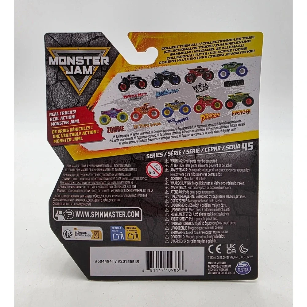 Monster Jam 2026 1:64 Grave Digger Die-Cast Monster Truck Series 45‎ Legacy